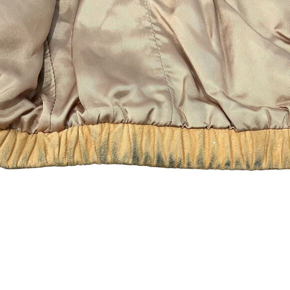 Vintage Tannery West Tan Suede Leather Jacket Zip Pocket size 4 / S *GOOD* - Picture 6 of 16